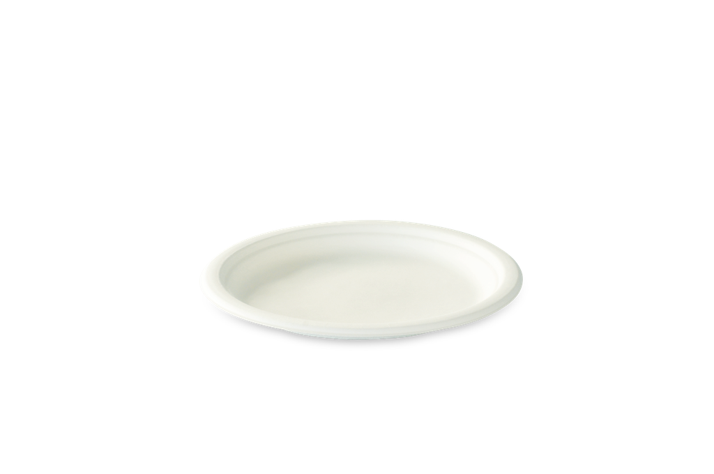 Assiette ronde en fibre de canne Diam. 23 cm