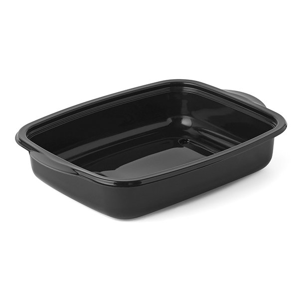 Barquette noire en PP recyclable - 1100 ml - 1 compartiment