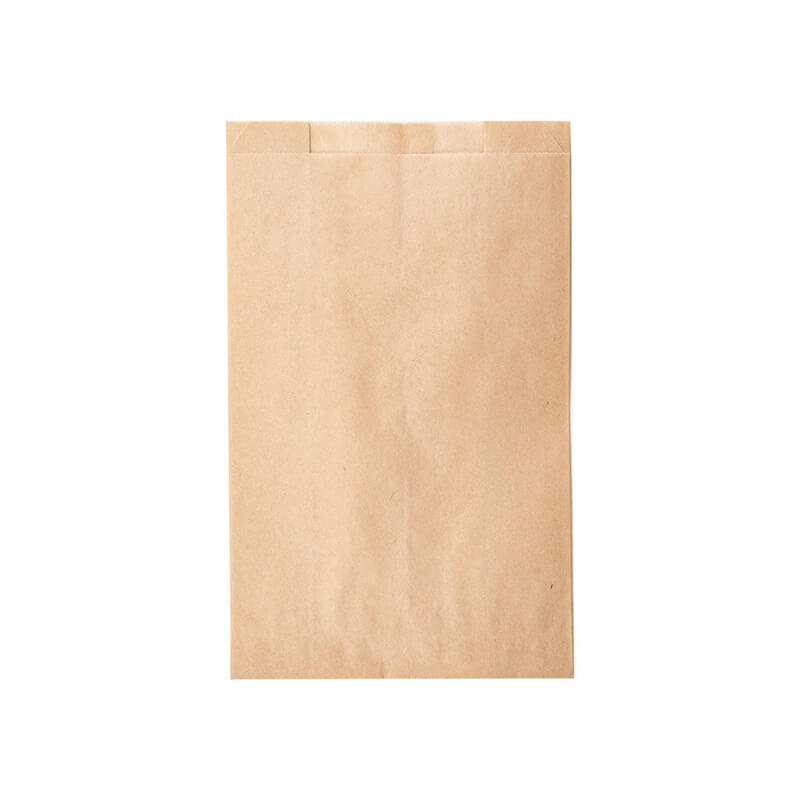 Sachet ingraissable en papier kraft brun 14 x 7 x 22 cm