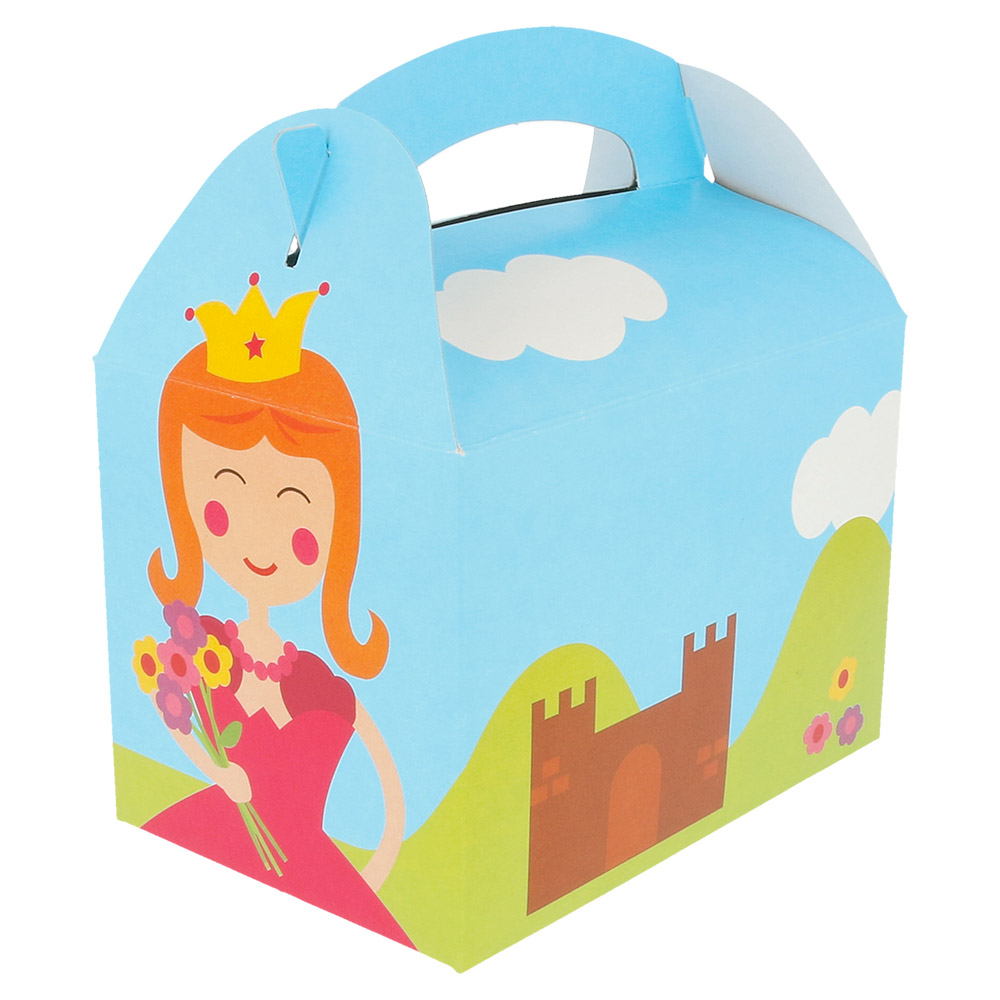 Boite menu enfant "Château" (Prince & Princesse)  17 x 16 x 10 cm