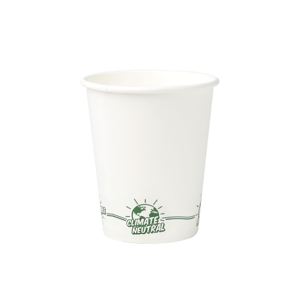 Gobelet café en carton blanc avec icônes éco 12cl 