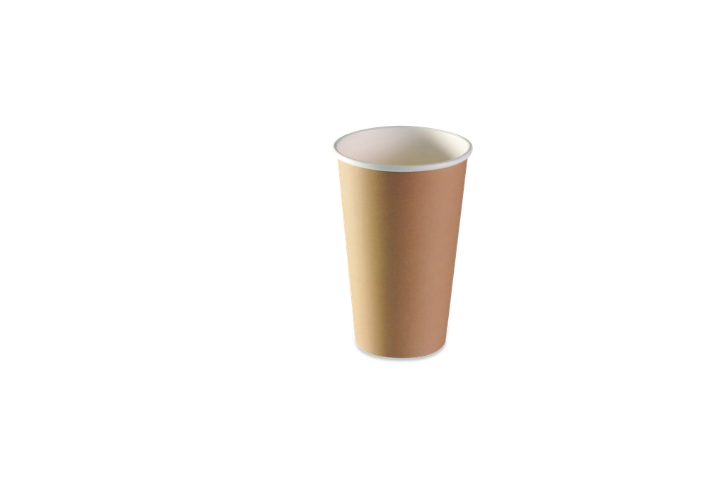 Gobelet café "Long" en kraft brun recyclable - 24cl