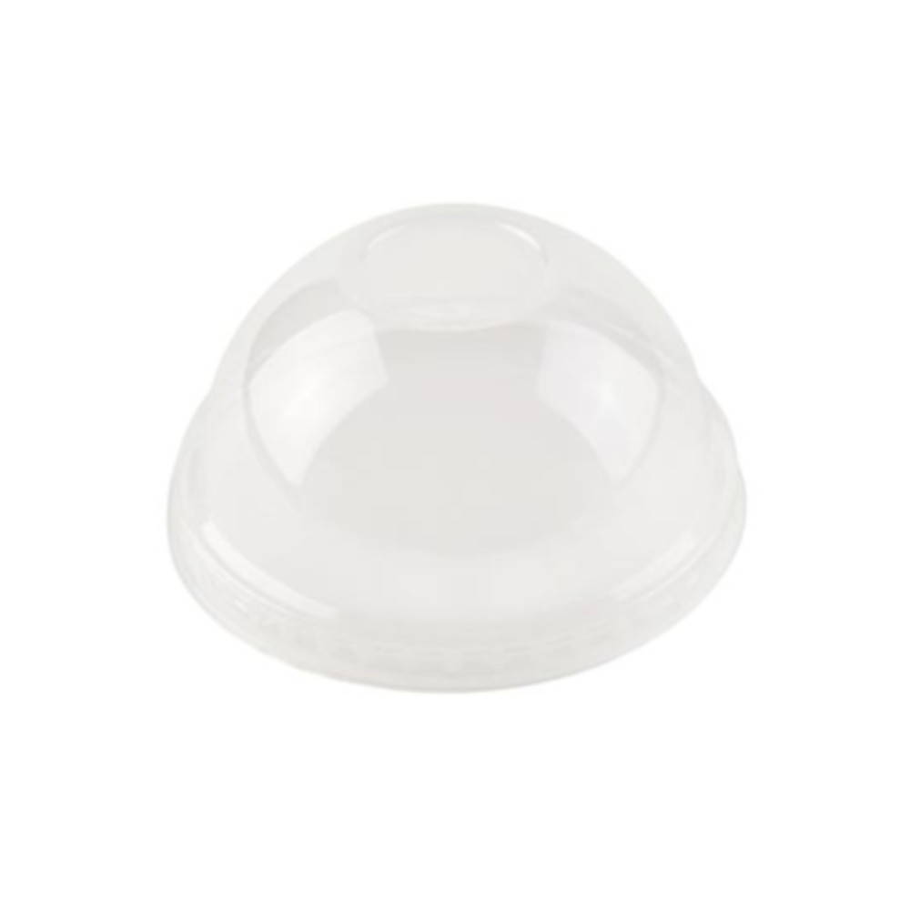 Couvercle dome avec passage paille en PLA diam. 96mm