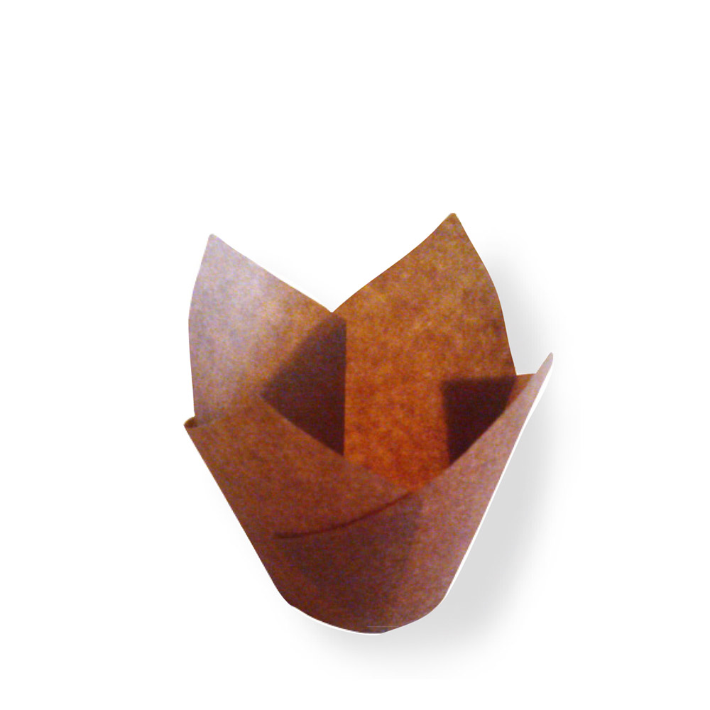 Caissette papier marron pour cuisson de muffin 15 x 15 cm 5 cm Diam.