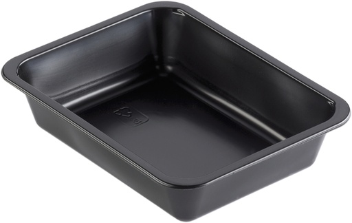 [BPPMN1x] Barquette noire thermoscellable en PP recyclable - 1 compartiment