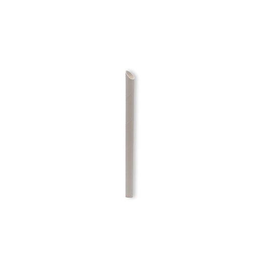 [P12BBLT] Paille large à bout pointu pour Bubble Tea en papier blanc - 20 cm - diamètre Ø12 mm