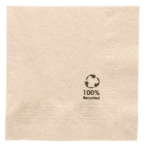 [SRVECO202] Serviettes 2 plis 100% recyclée 20 x 20 cm pliage 1/4 