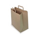 [SKF32.24B] Sac cabas en papier kraft brun avec poignées plates - 32 x 22 x 24cm